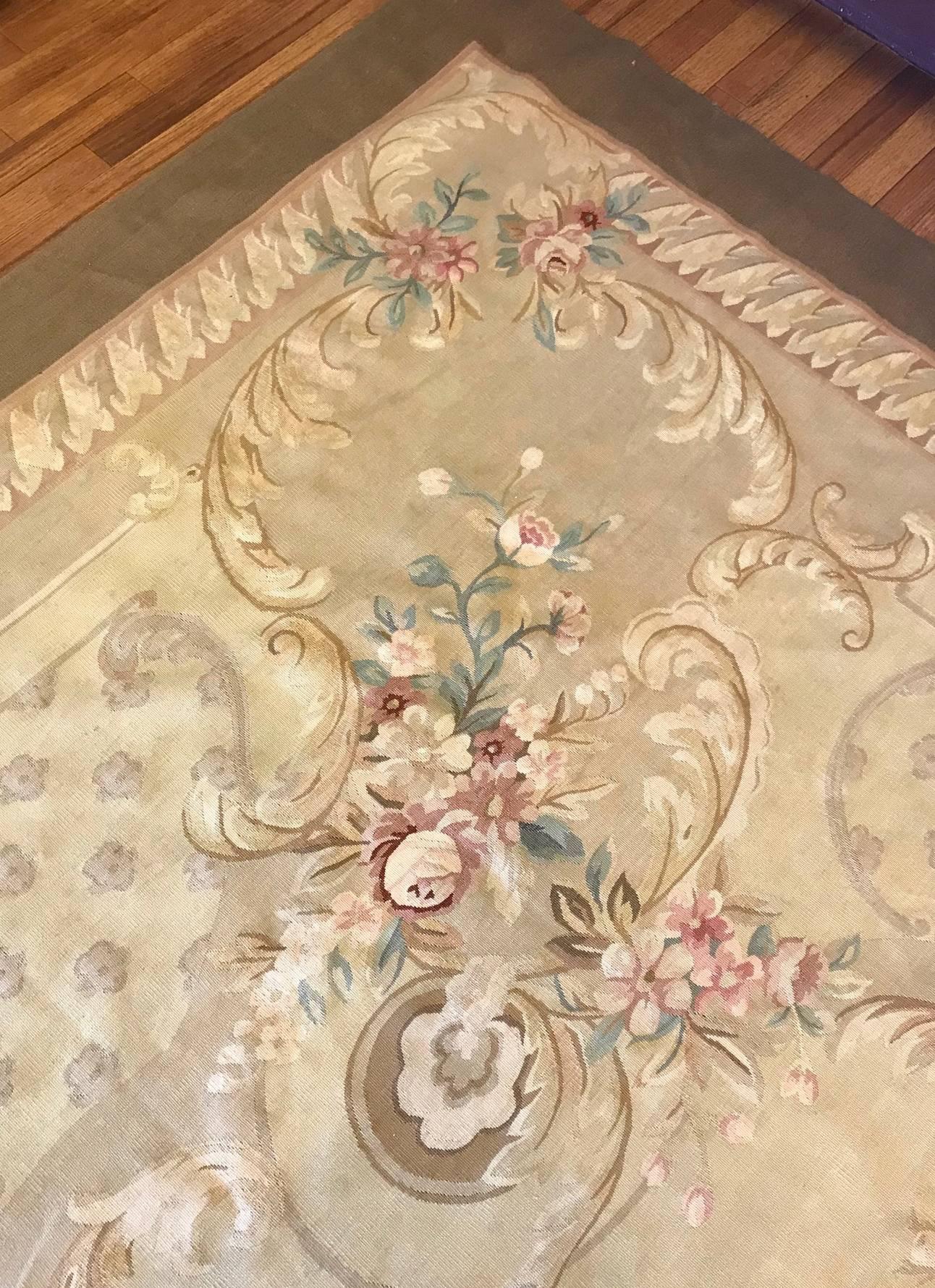 Antique French Aubusson Carpet 3