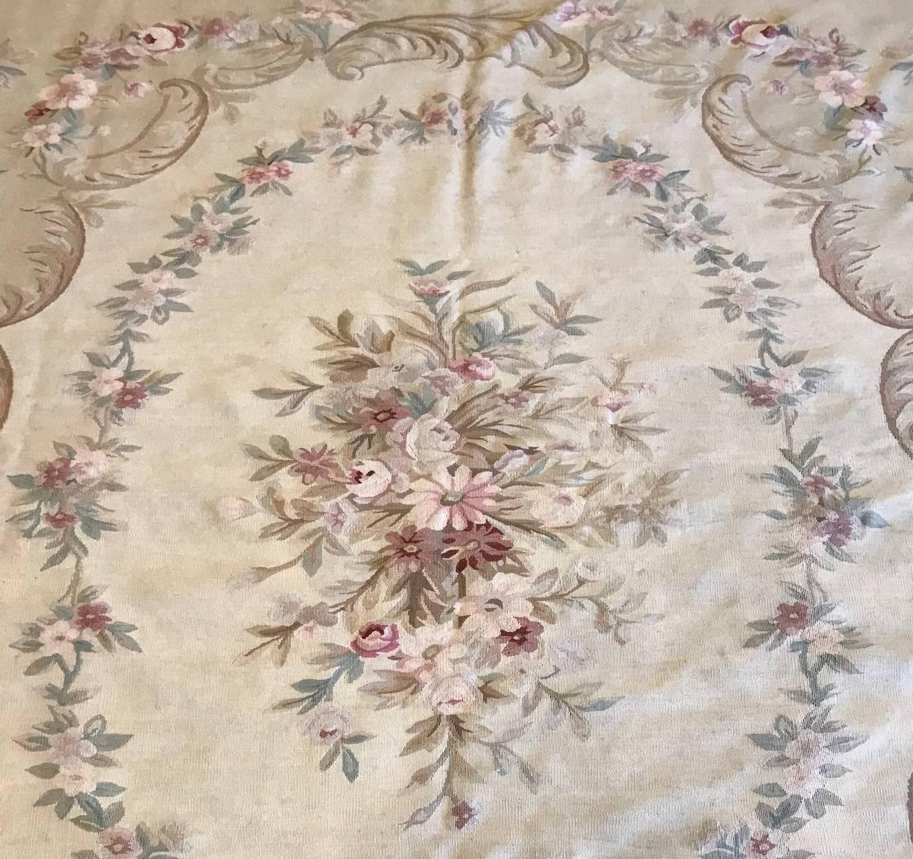 Antique French Aubusson Carpet 1