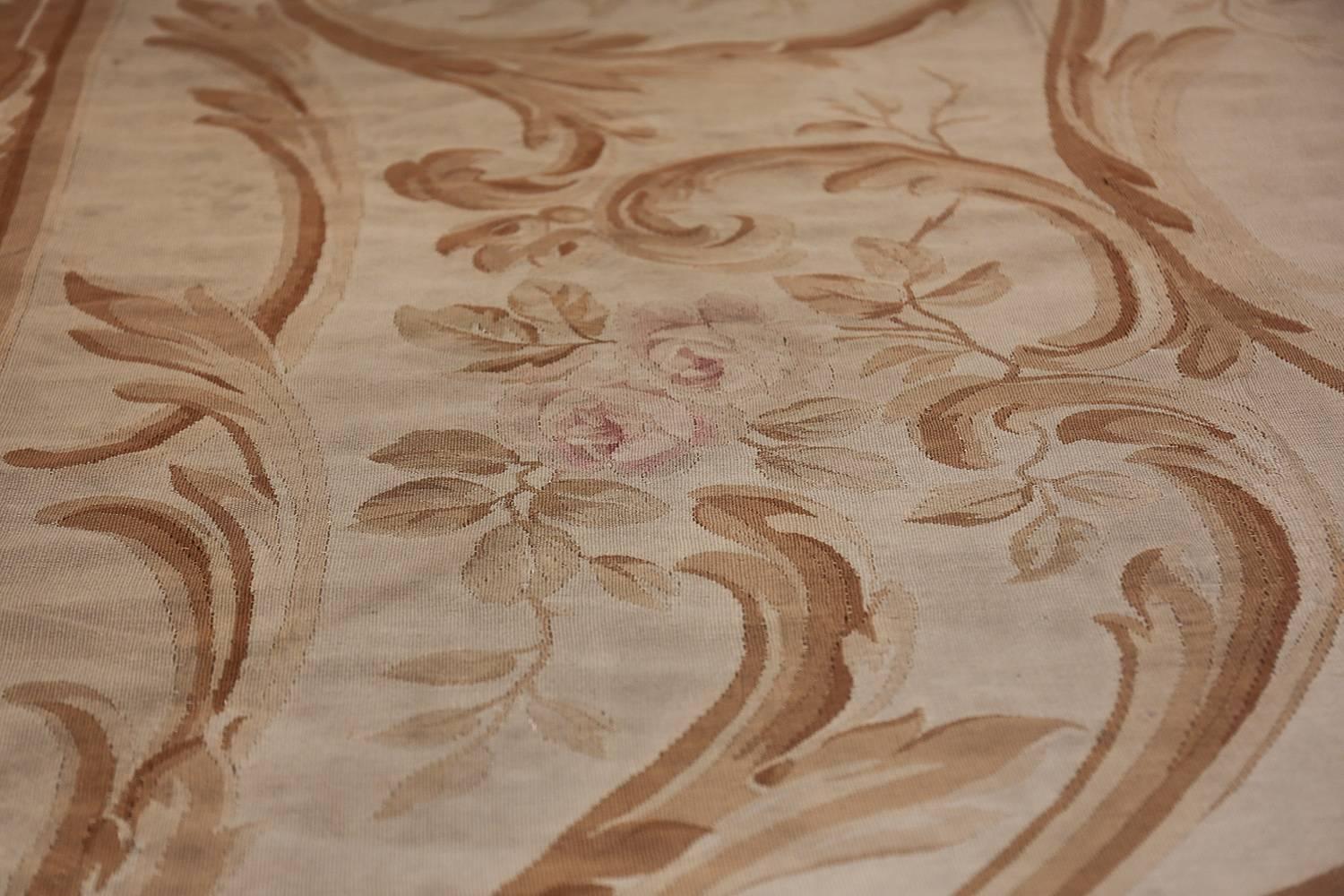 Antique French Aubusson Carpet. Size: 18 ft x 34 ft 6 in (5.49 m x 10.52 m) 1