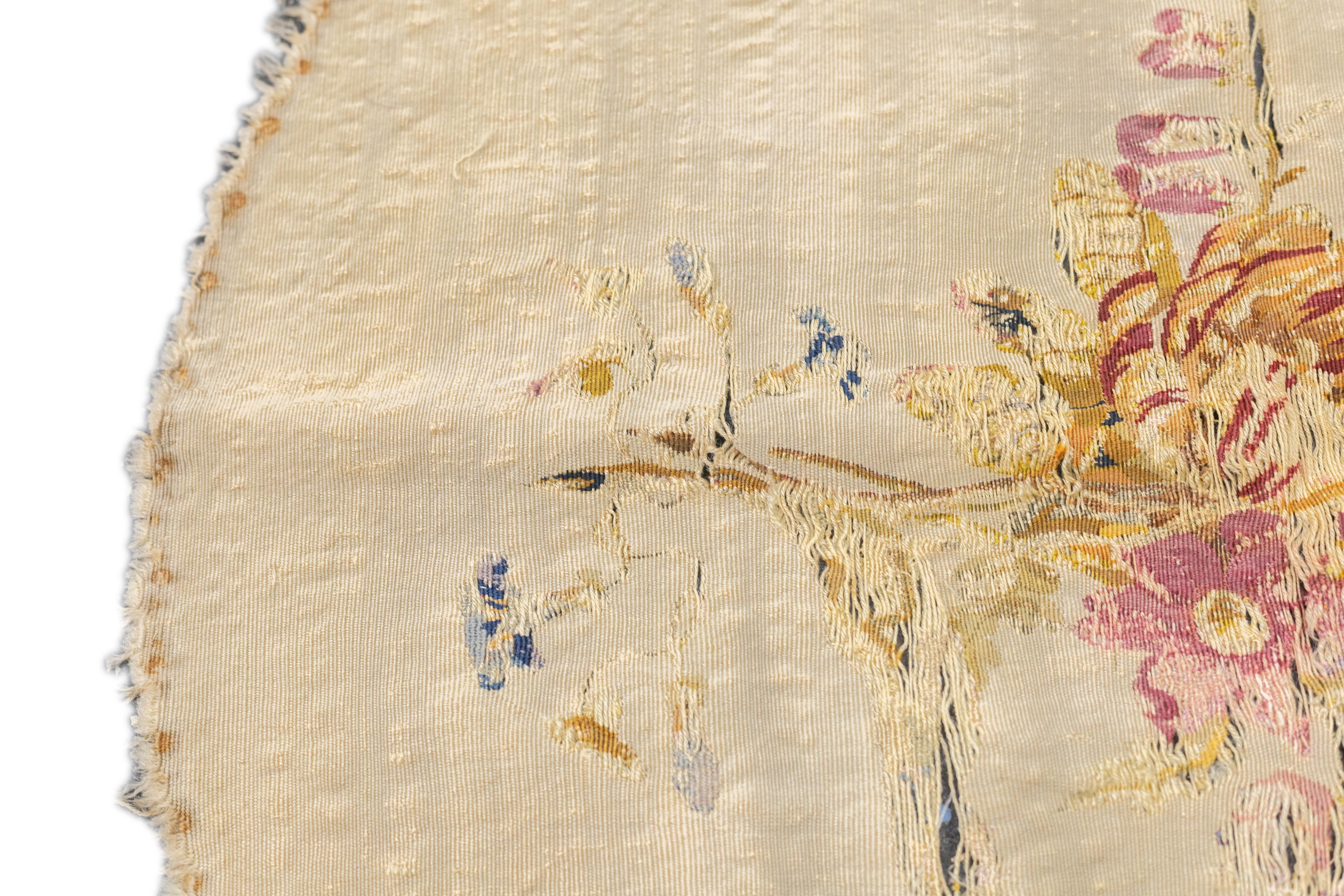 Antique French Aubusson Cover Seat 2'0