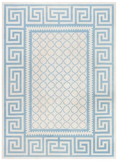 Antique French Aubusson Geometrico in Lana Doris Leslie Blau