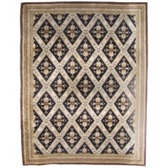 Antique French Aubusson Knotted Rug