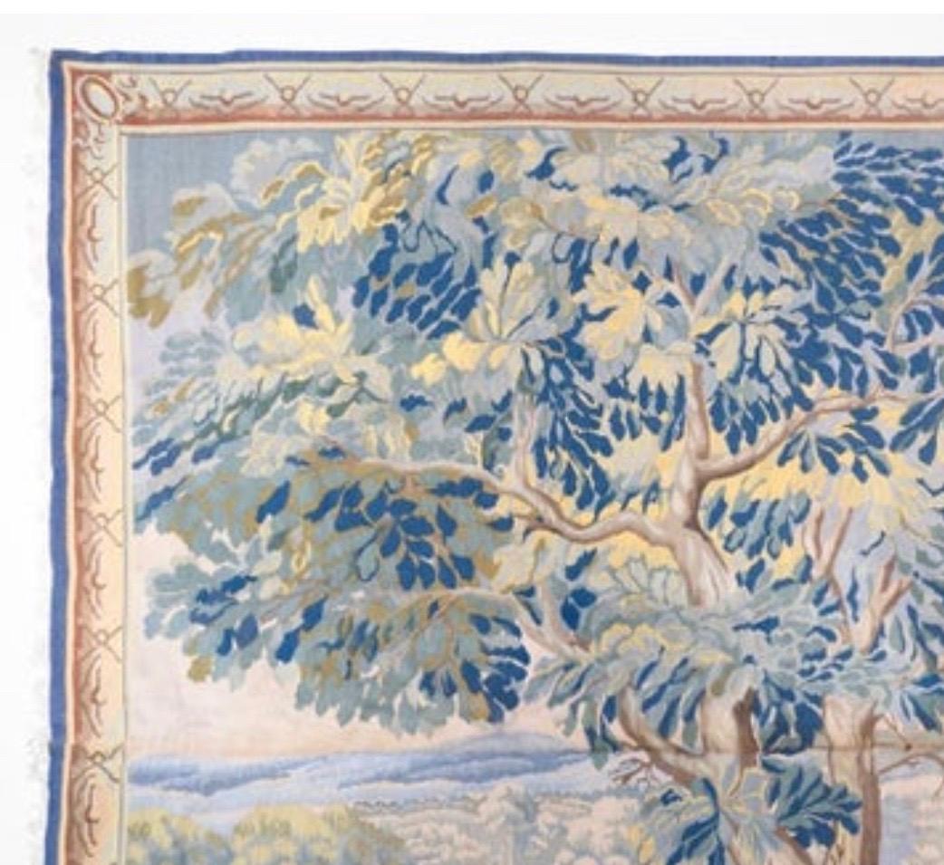 Antique French Aubusson Landscape Tapestry In Good Condition For Sale In New York, NY