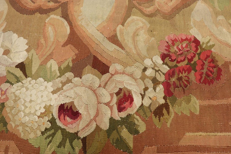 Antique French Aubusson Palace Size Rug with Rococo Louis XV Savonnerie ...