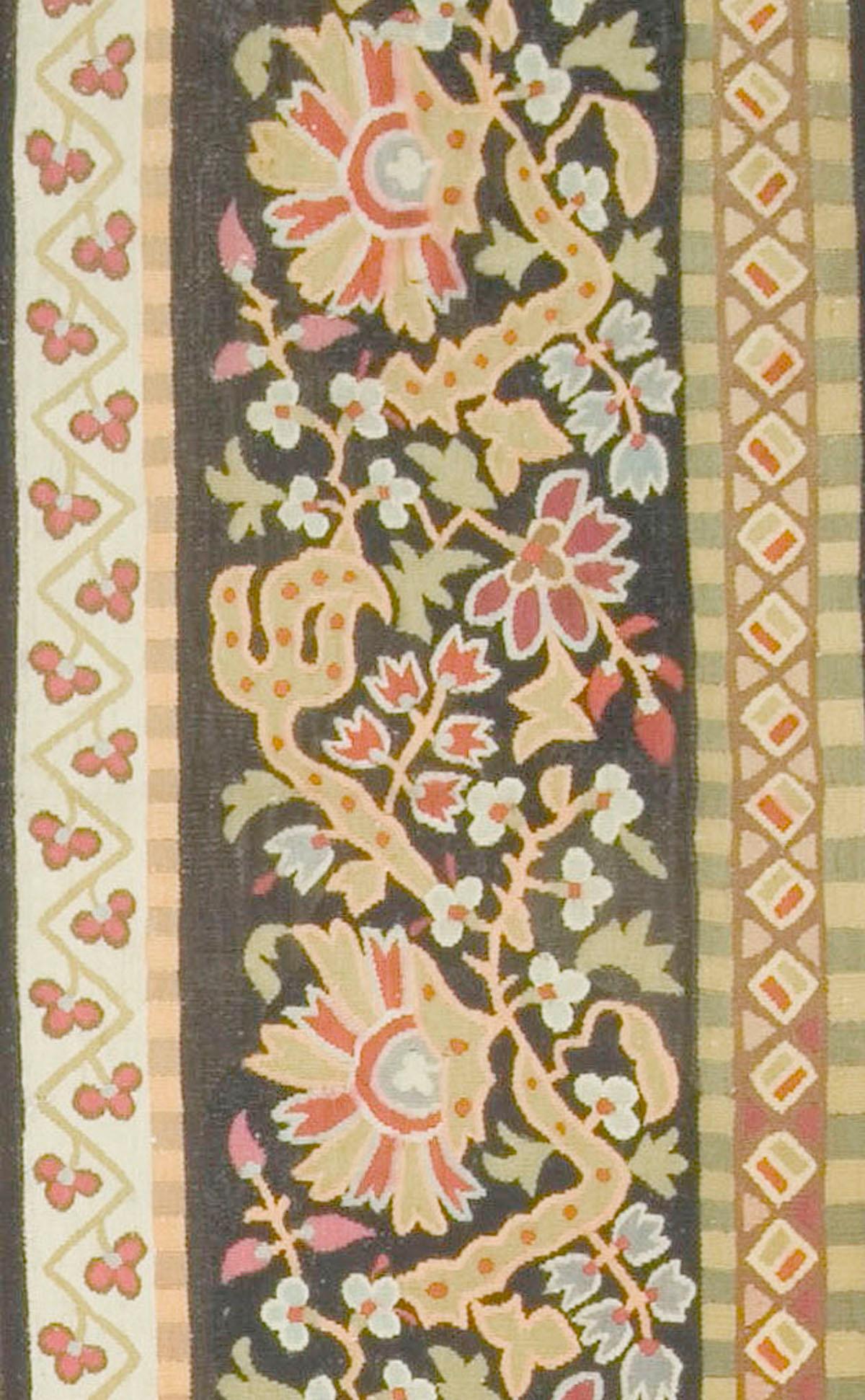 Antique French Aubusson Panel, circa 1850  2'3 x 11'2 For Sale 1
