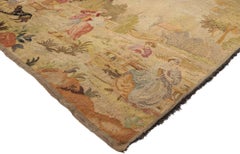 Antique French Aubusson Pastoral Tapestry with Louis XV Style, La Danse