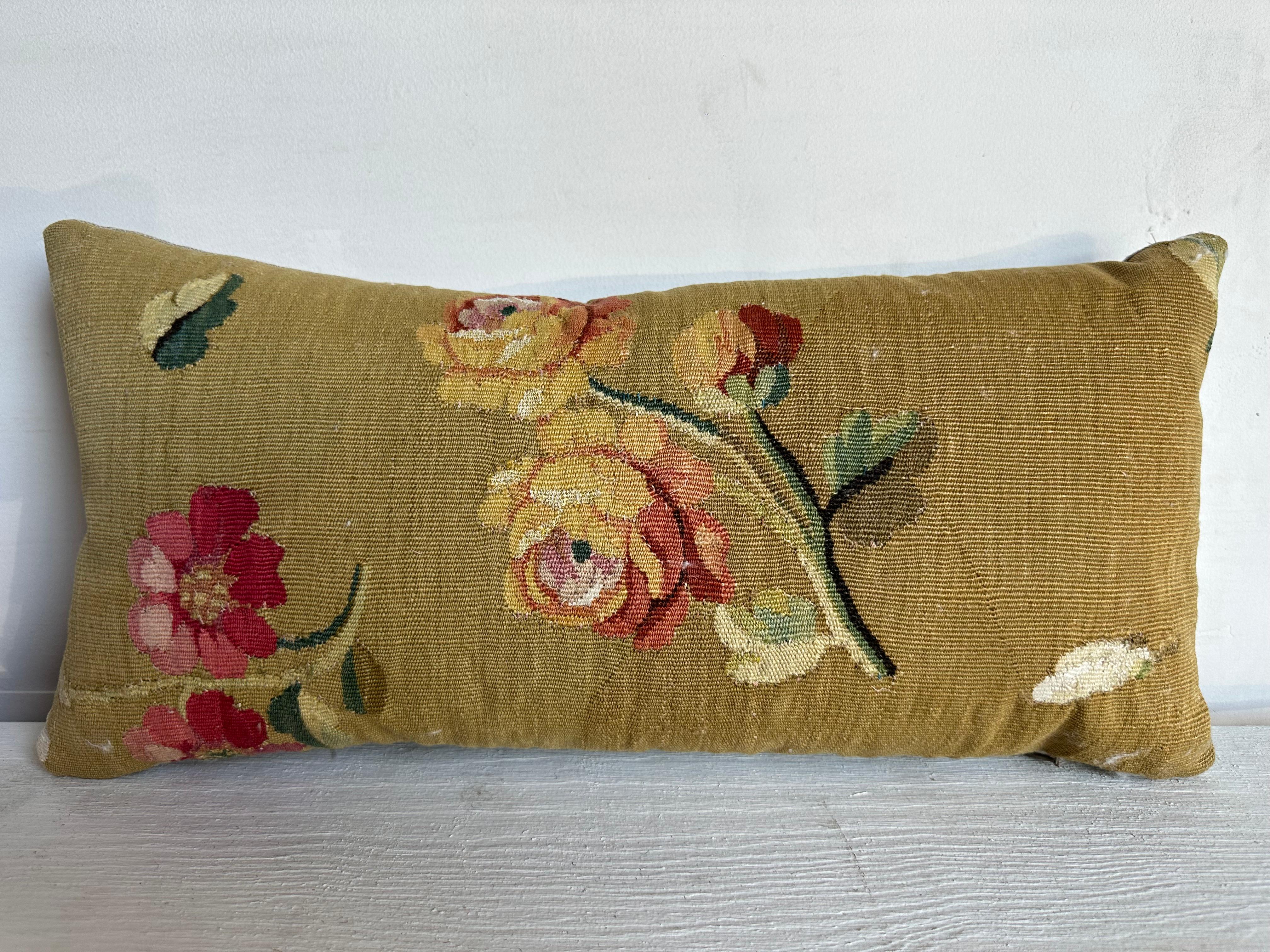 Empire Antique French Aubusson Pillow 19