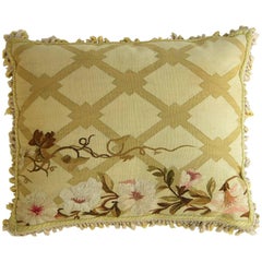 Antique French Aubusson Pillow, circa 1850 1226p