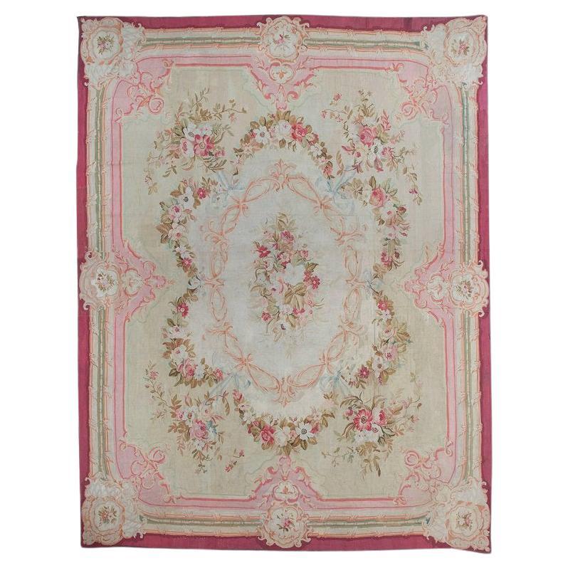 Antique French Aubusson Rug, circa 1890, 8' x 9' For Sale at 1stDibs