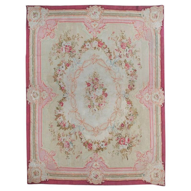 Antique French Aubusson Rug  12'7 x 16'2