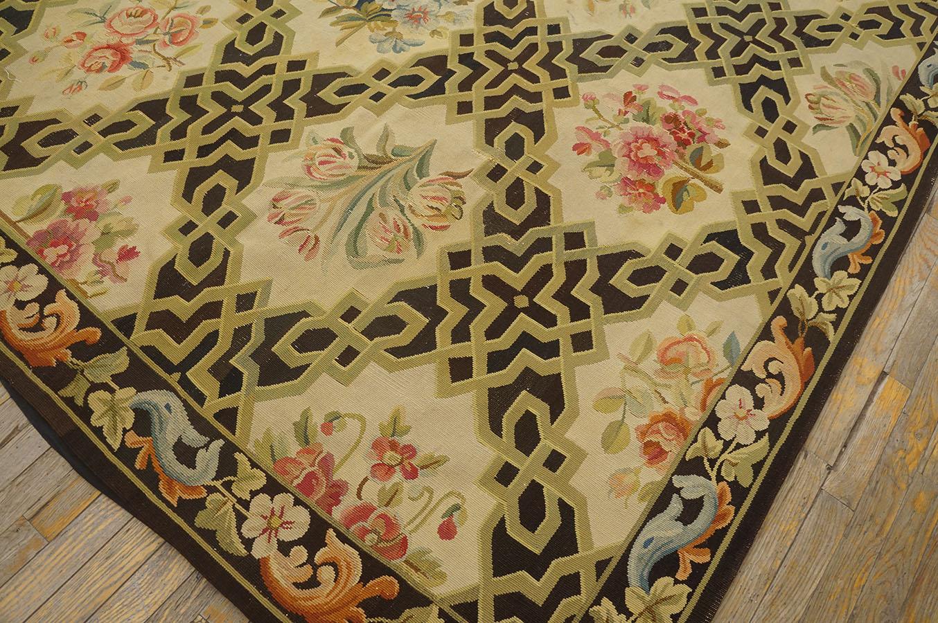 Tappeto Aubusson francese dei primi del Novecento ( 9' 8'' x 15' 3'' - 295 x 465 cm ) in vendita 1