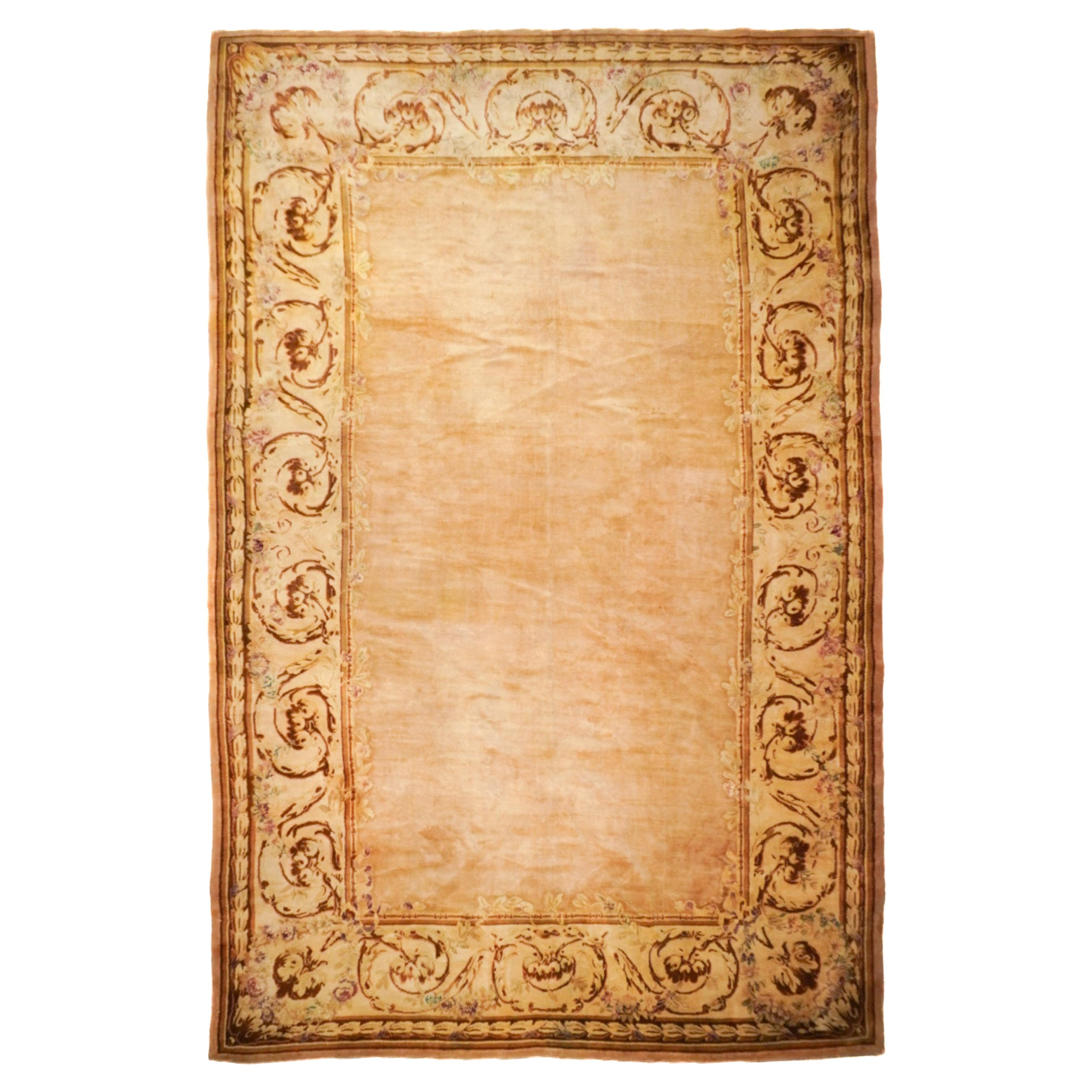 Antique French Aubusson Rug 9'10'' x 15'2''
