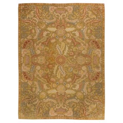 Tapis vintage Aubusson à fleurs fait à la main Doris Leslie Blau