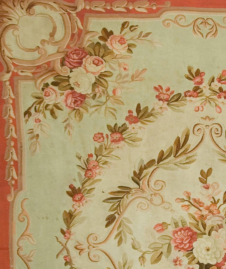 Antique French Aubusson Rug, circa 1890 For Sale at 1stdibs