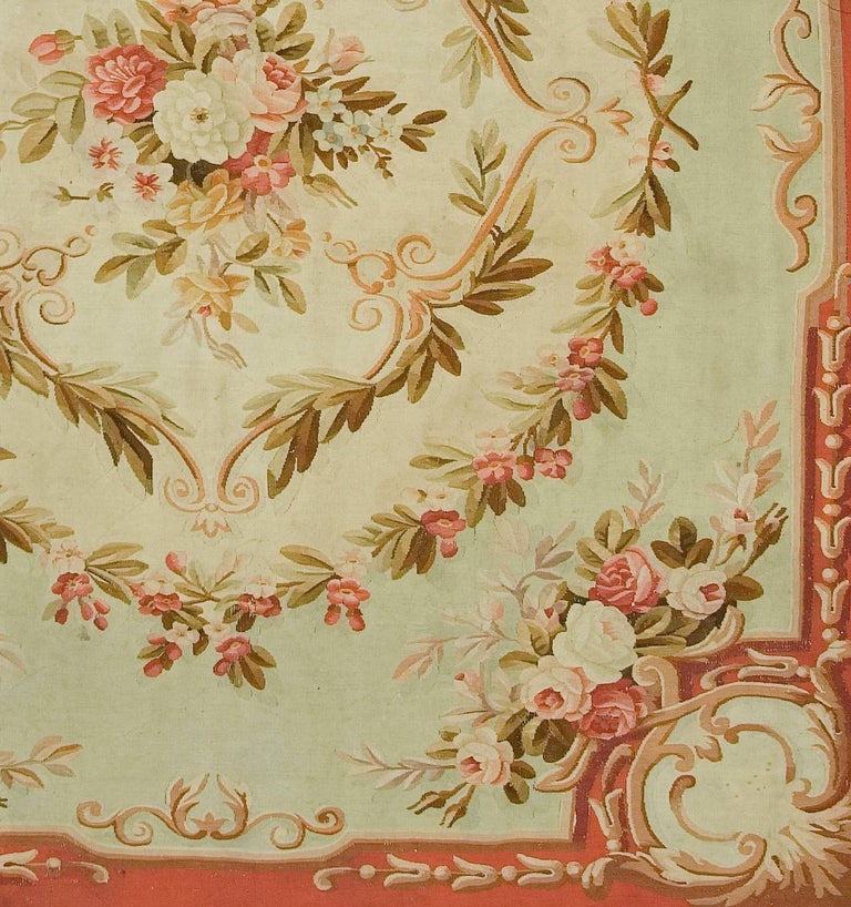 Antique French Aubusson Rug, circa 1890 For Sale at 1stdibs