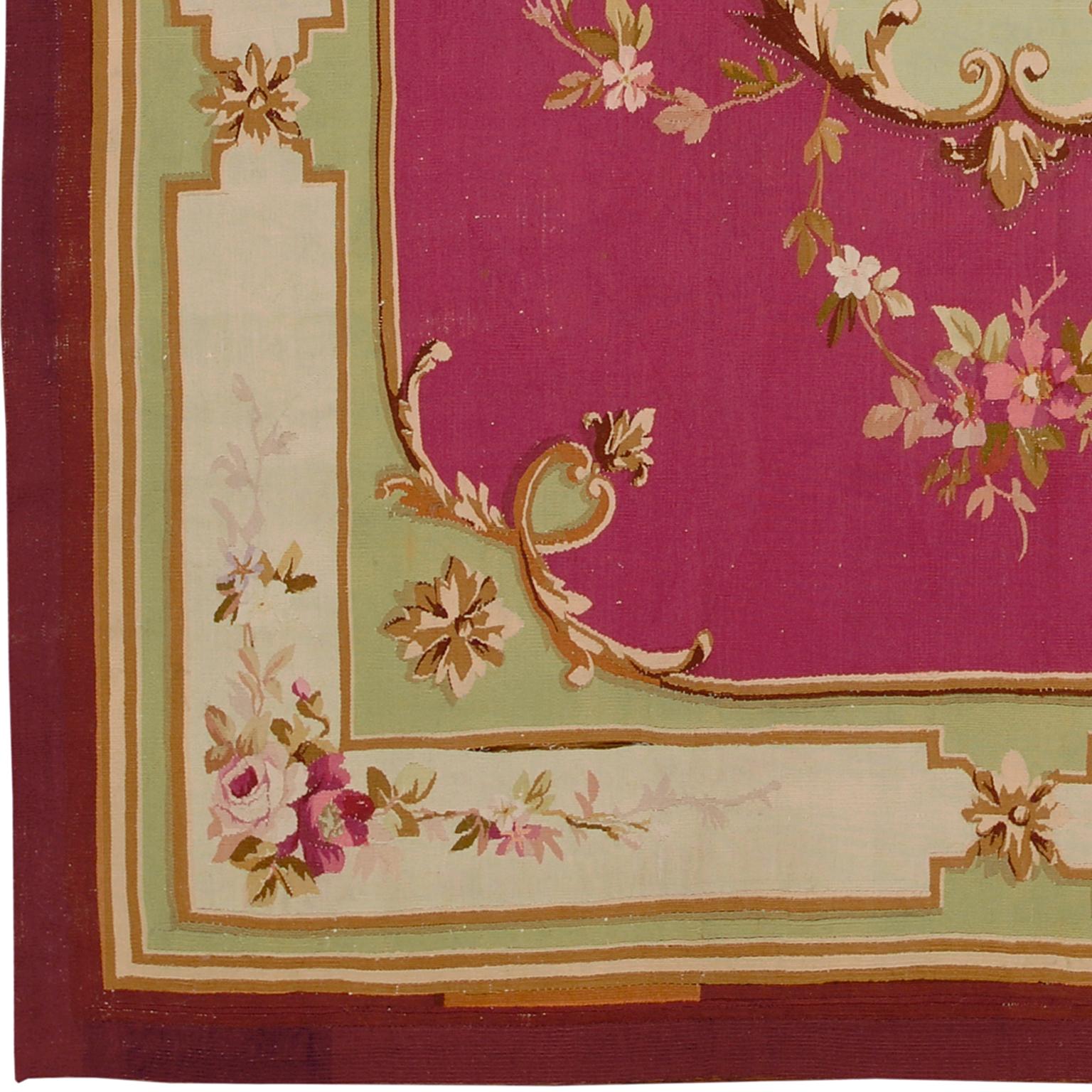 Antique French Aubusson rug
France, circa 1880
Handwoven.