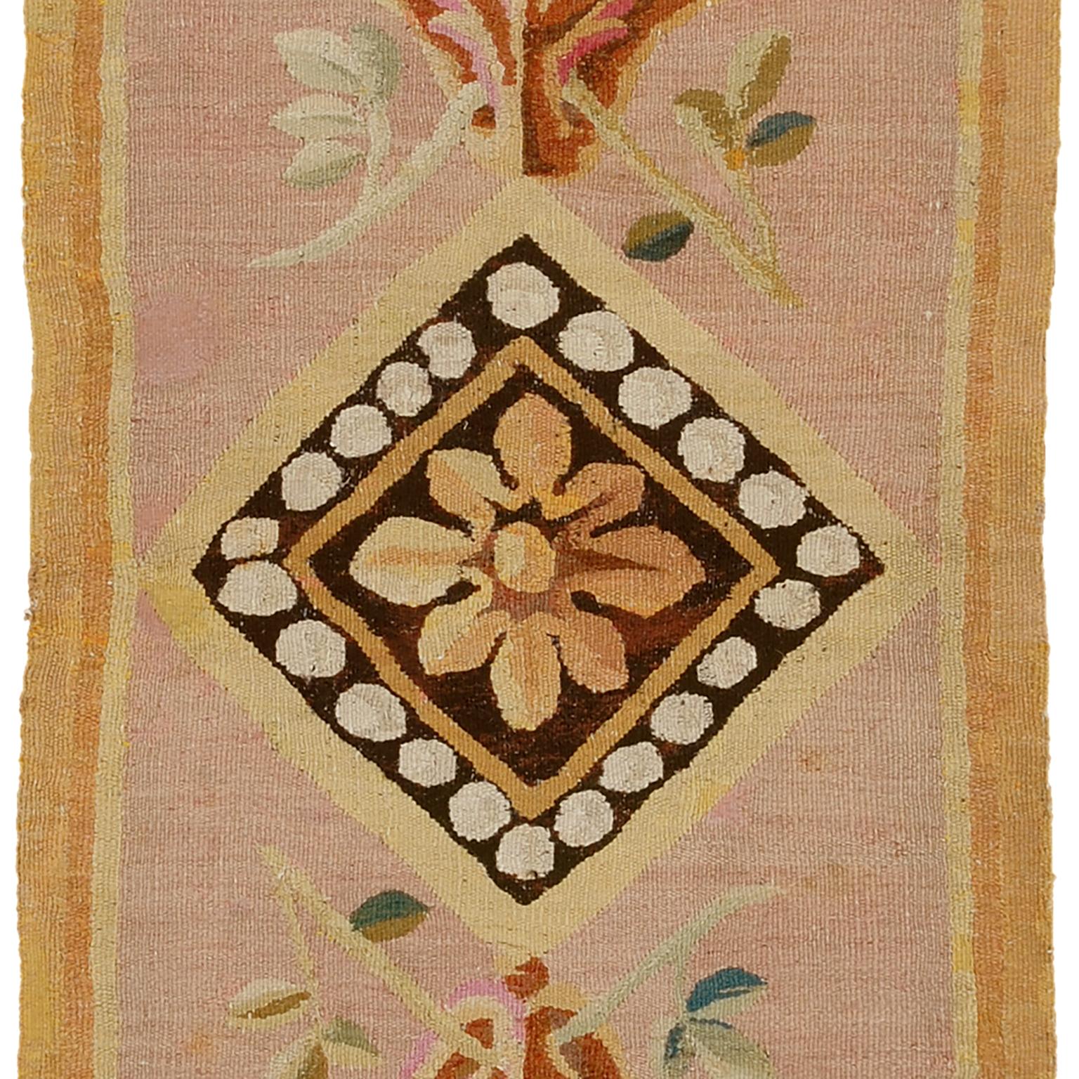 Hand-Woven Antique French Aubusson Rug