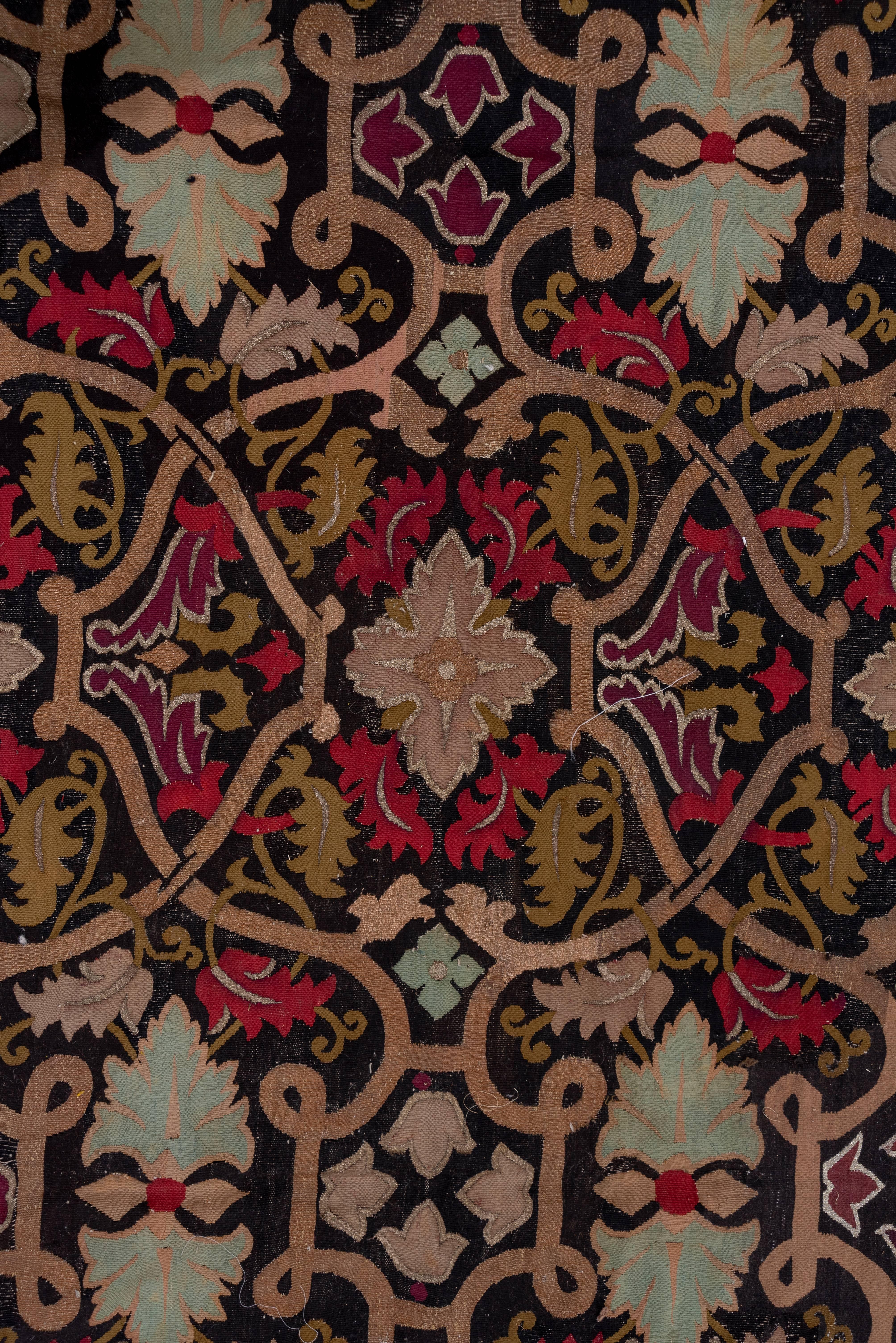 19th Century Antique French Aubusson Rug For Sale