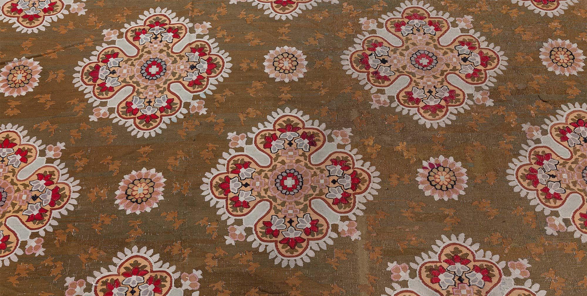 19th Century Antique French Aubusson Rug (Size Adjusted) For Sale