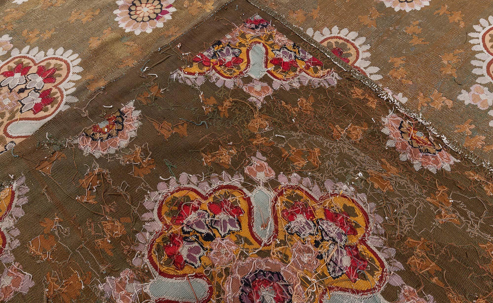 Antique French Aubusson Rug (Size Adjusted) For Sale 3