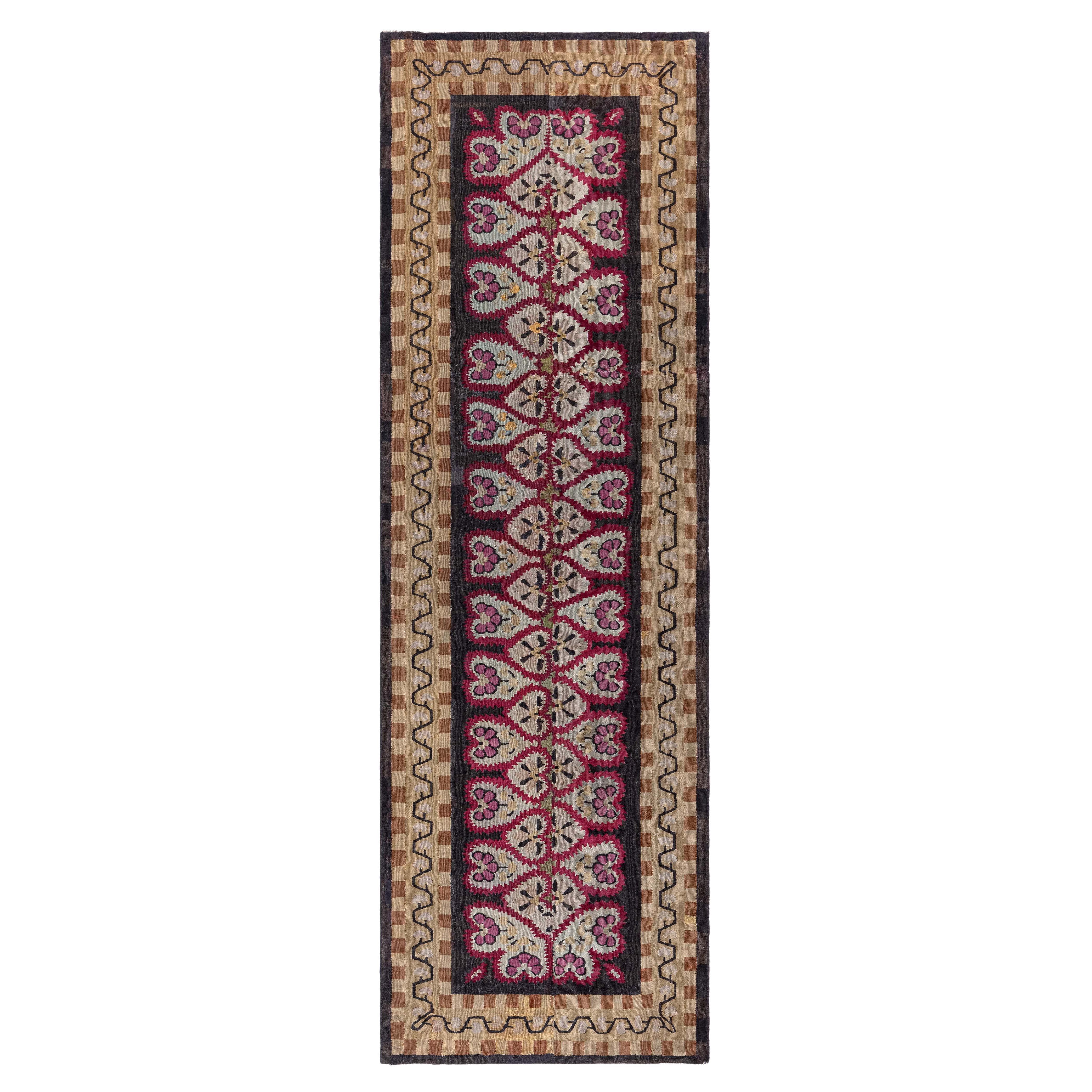 Tapis de course Antique French Aubusson Doris Leslie Blau en vente