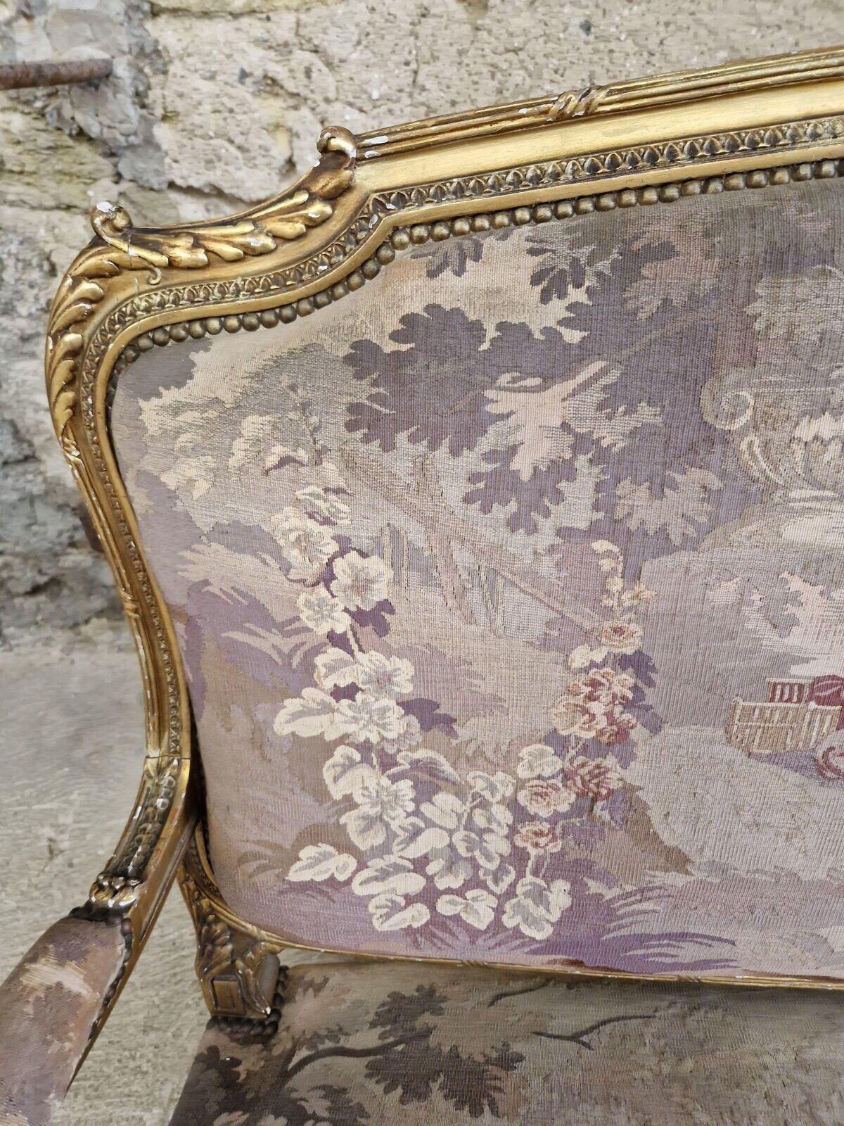 Antique French Aubusson Salon Set 18th Century Louis XV  For Sale 2