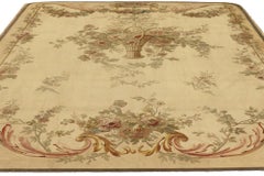 1860s Antique French Silk Aubusson Tapestry