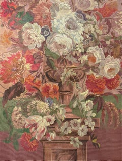 Antique French Aubusson still life tapestry, 19th century (2nd half)