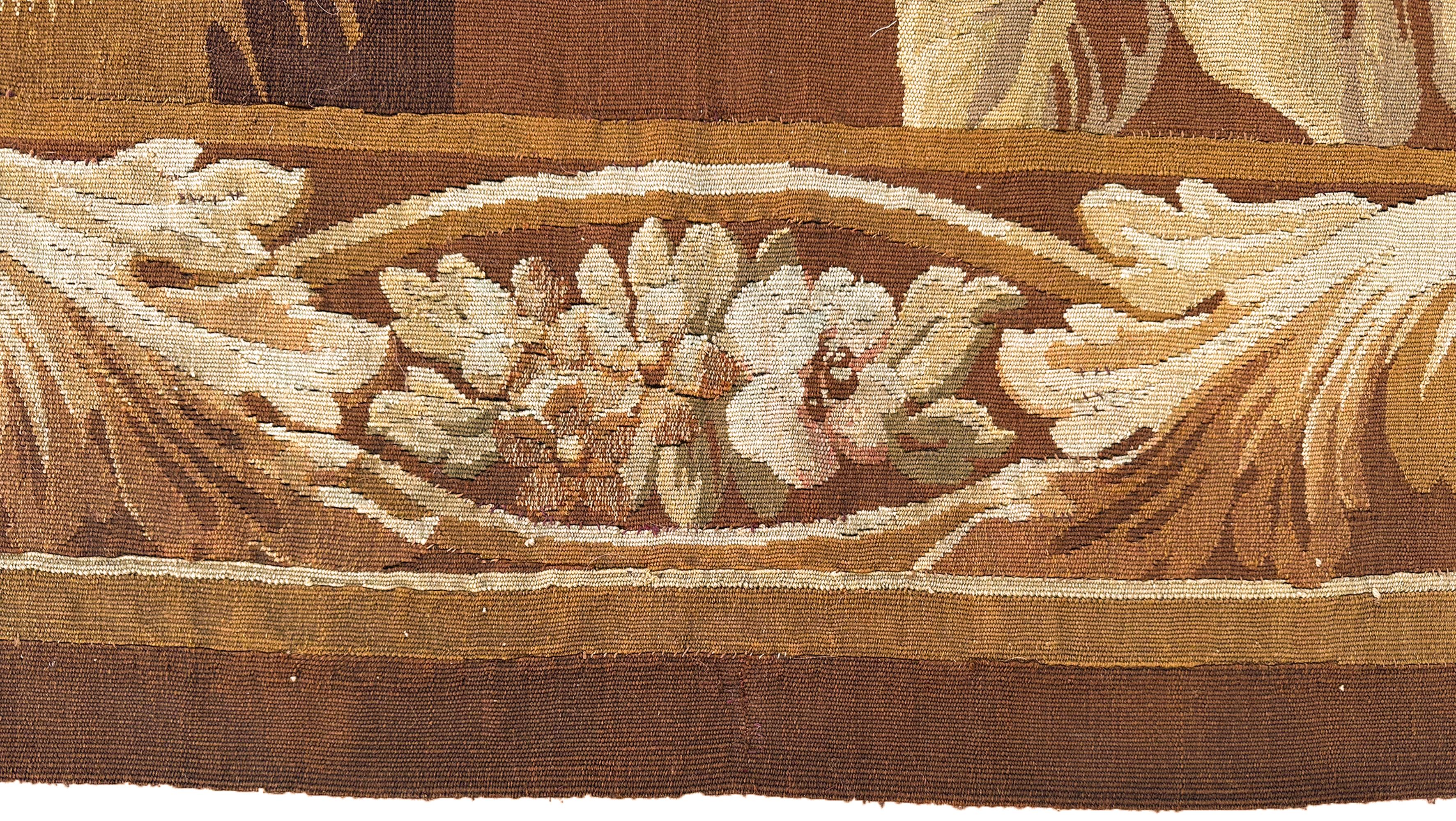 Antique French Aubusson Tapestry Birds Wool & Silk Large 5x9ft 148x280cm 1900 For Sale 3