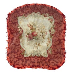 Antique french Aubusson tapestry for Cushion Chair Cover