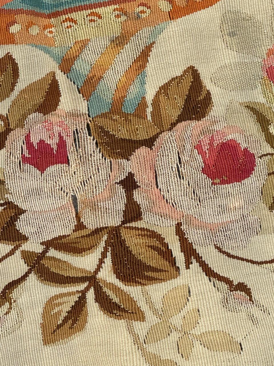 Antiker französischer Aubusson-Wandteppich im Angebot 12