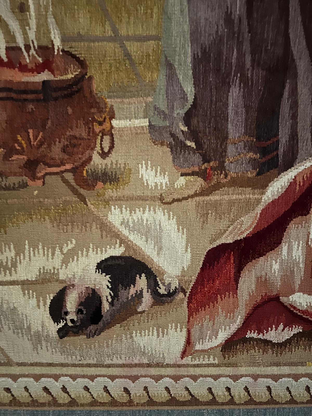 Antiker französischer Aubusson-Wandteppich, 19. Jahrhundert (Wolle) im Angebot