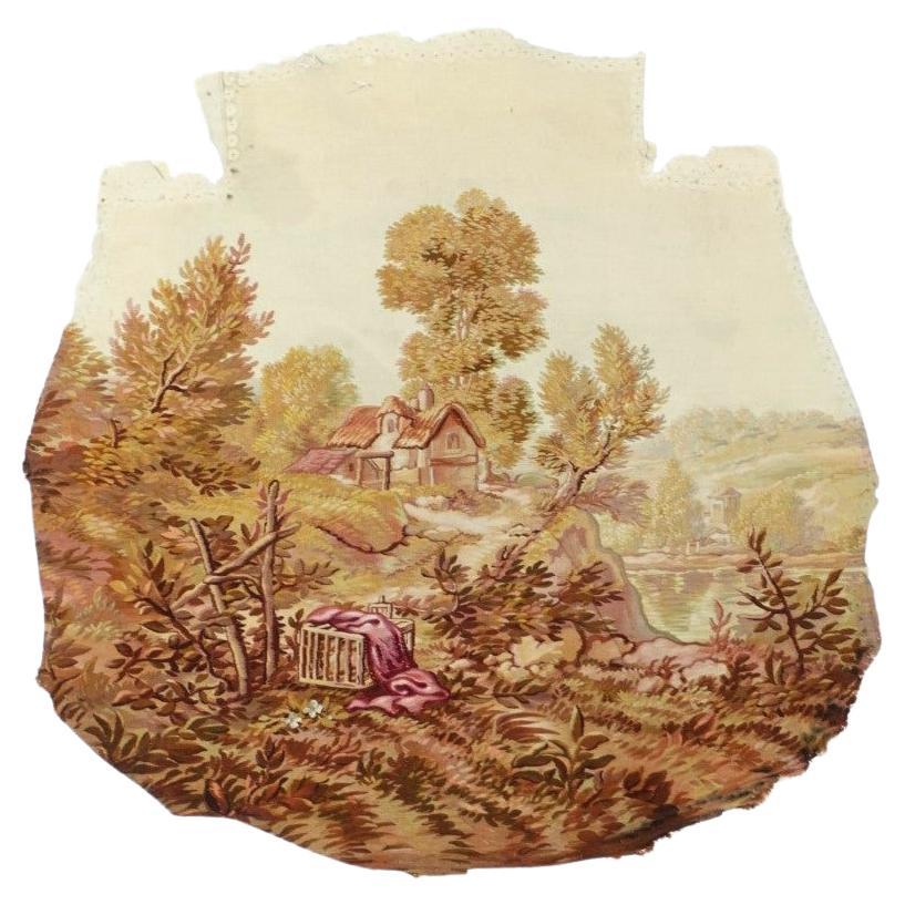 Tapisserie française ancienne d'Aubusson 2'1" x 2'1"