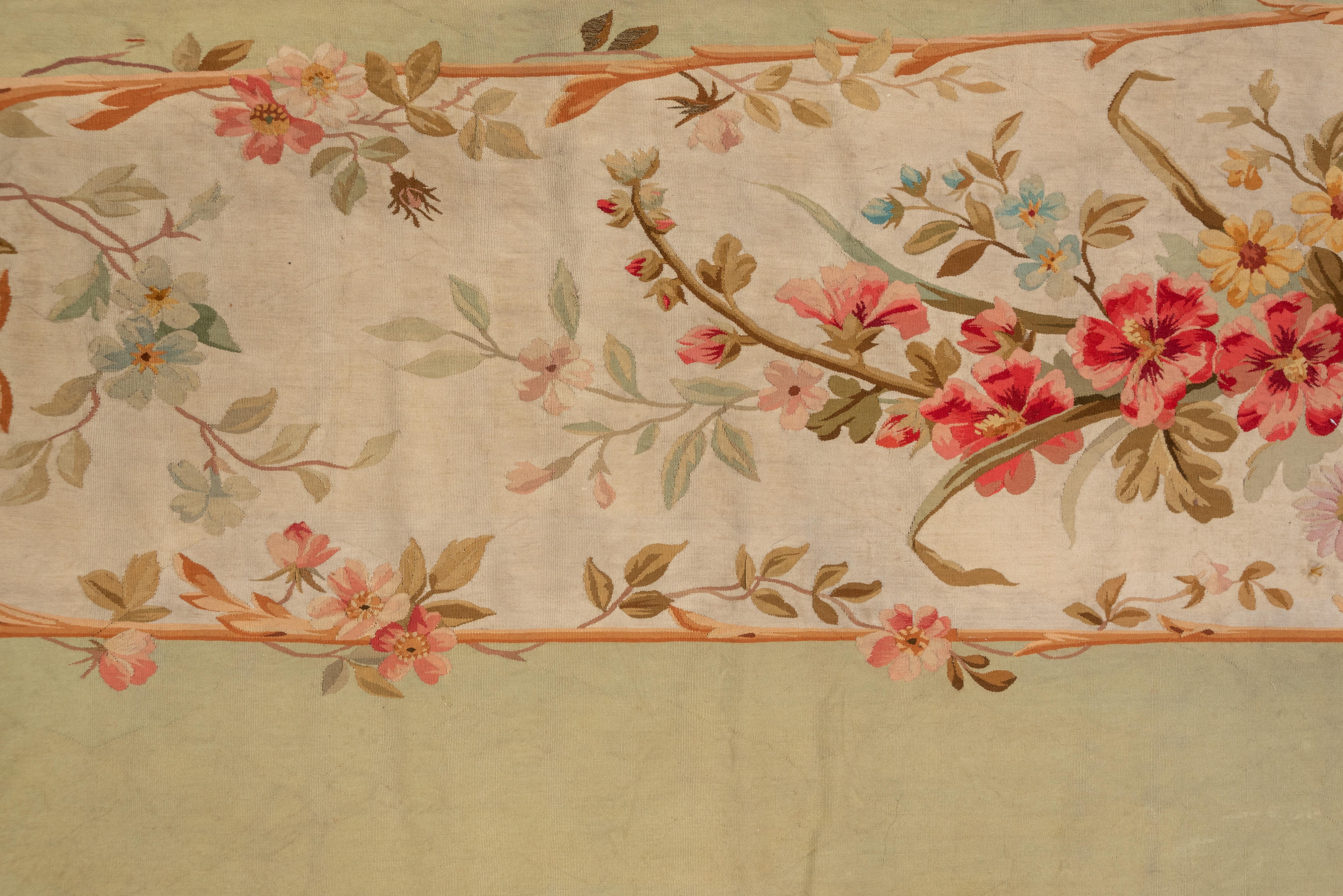 Wool Antique French Aubusson Tapestry Fragment, circa 1880s For Sale