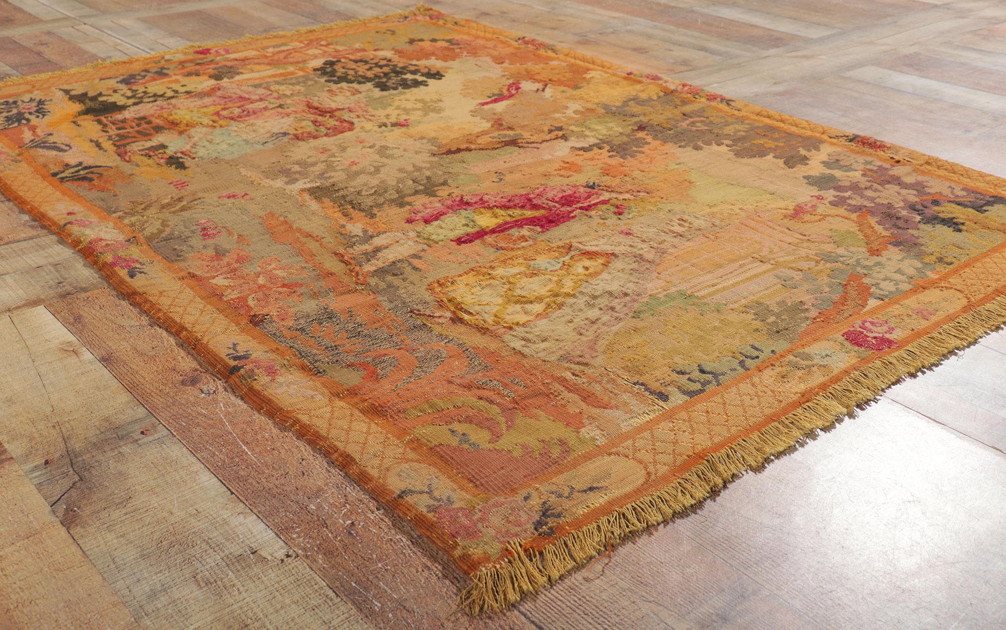 Französischer Aubusson-Wandteppich des späten 19. Jahrhunderts mit Louis XV.-Stil im Angebot 1