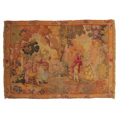 Antique French Aubusson Tapestry Inspired by Francois Boucher