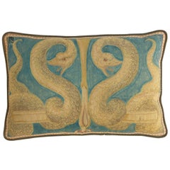 Antique French Aubusson Tapestry Pillow, circa 1720 1246p