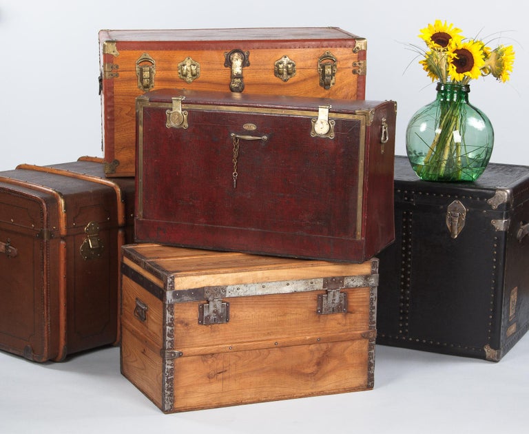 Antique French Automobile Trunk, circa 1900s For Sale at 1stdibs