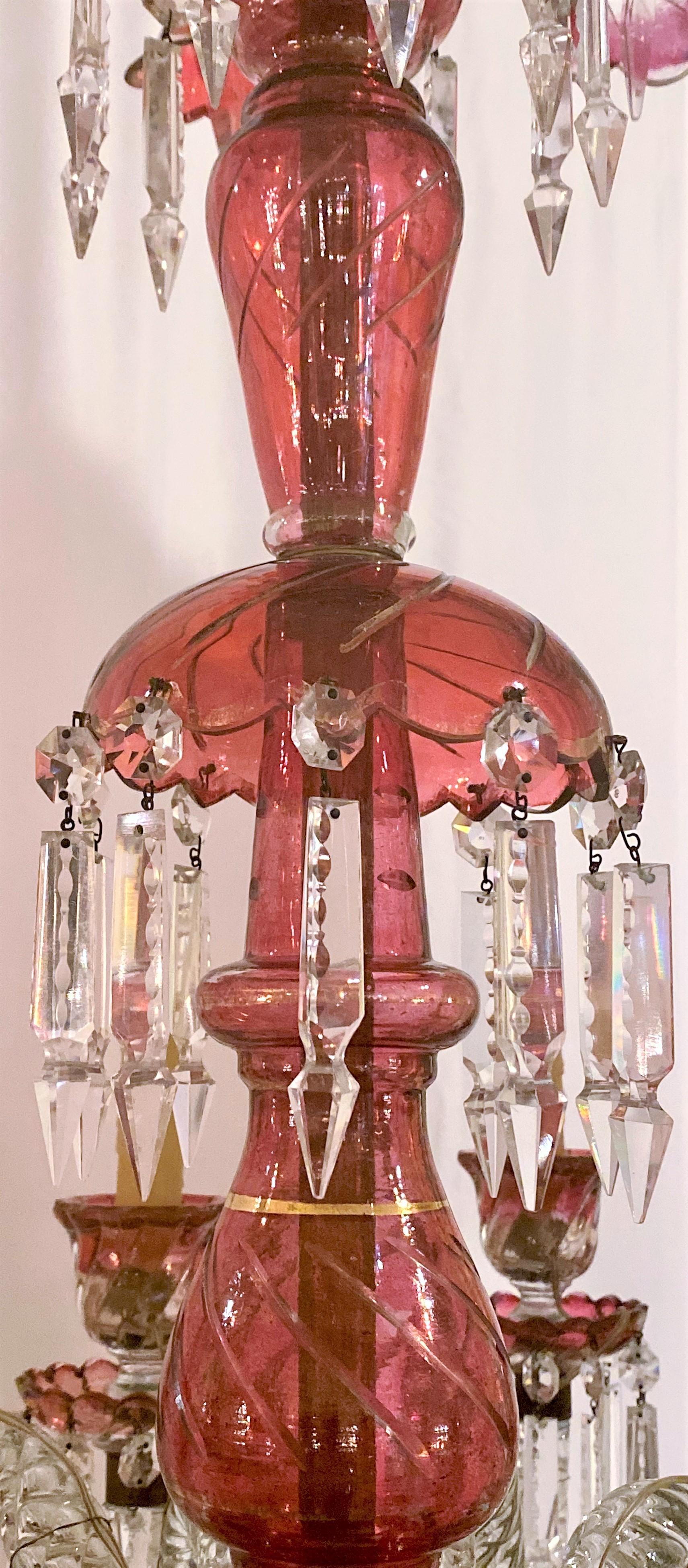 baccarat chandelier red