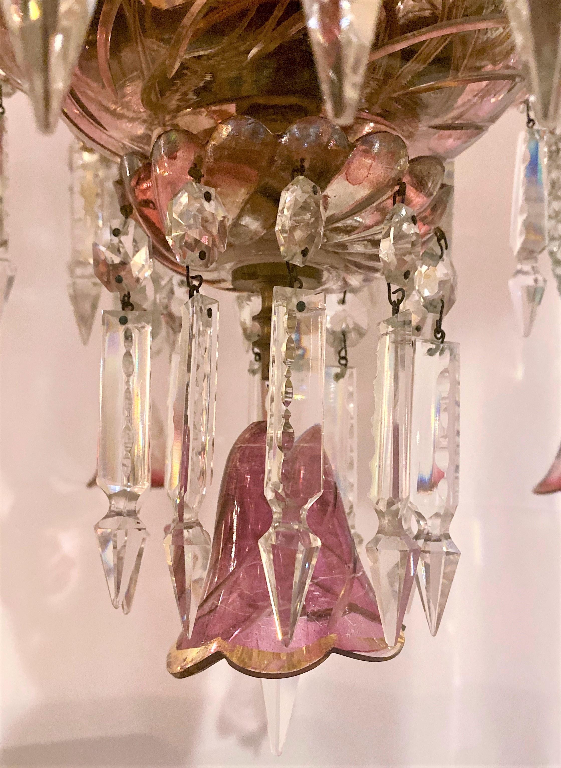 Antique French Baccarat Cranberry Red Crystal 12-Light Chandelier, circa 1880 In Good Condition In New Orleans, LA