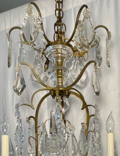 Antique French Baccarat Crystal and Bronze D' Ore Chandelier, circa 1880-1890