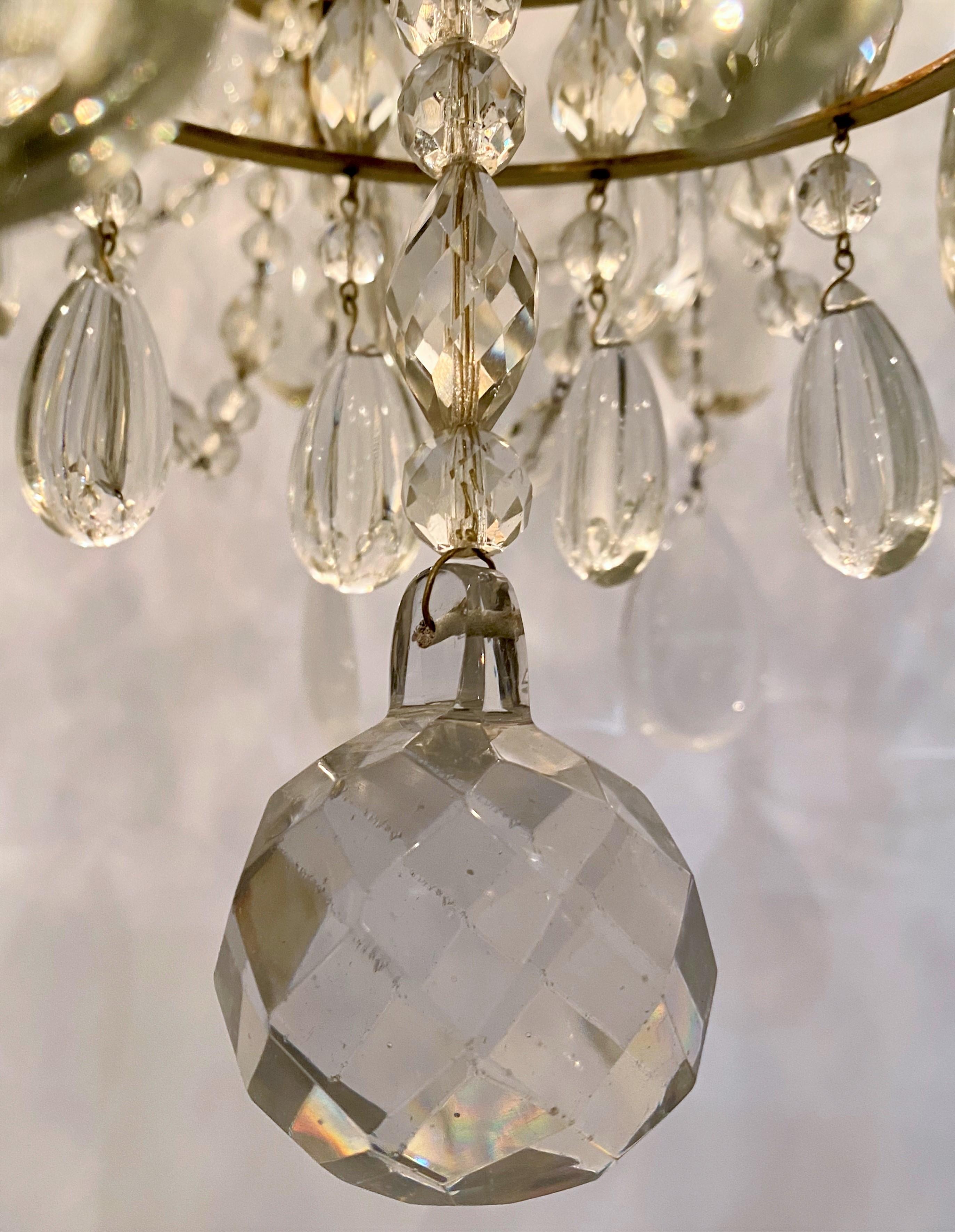 Antique French Baccarat Crystal and Bronze D'Ore Chandelier, circa 1890 For Sale 3