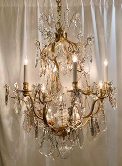 Antique French Baccarat Crystal Chandelier