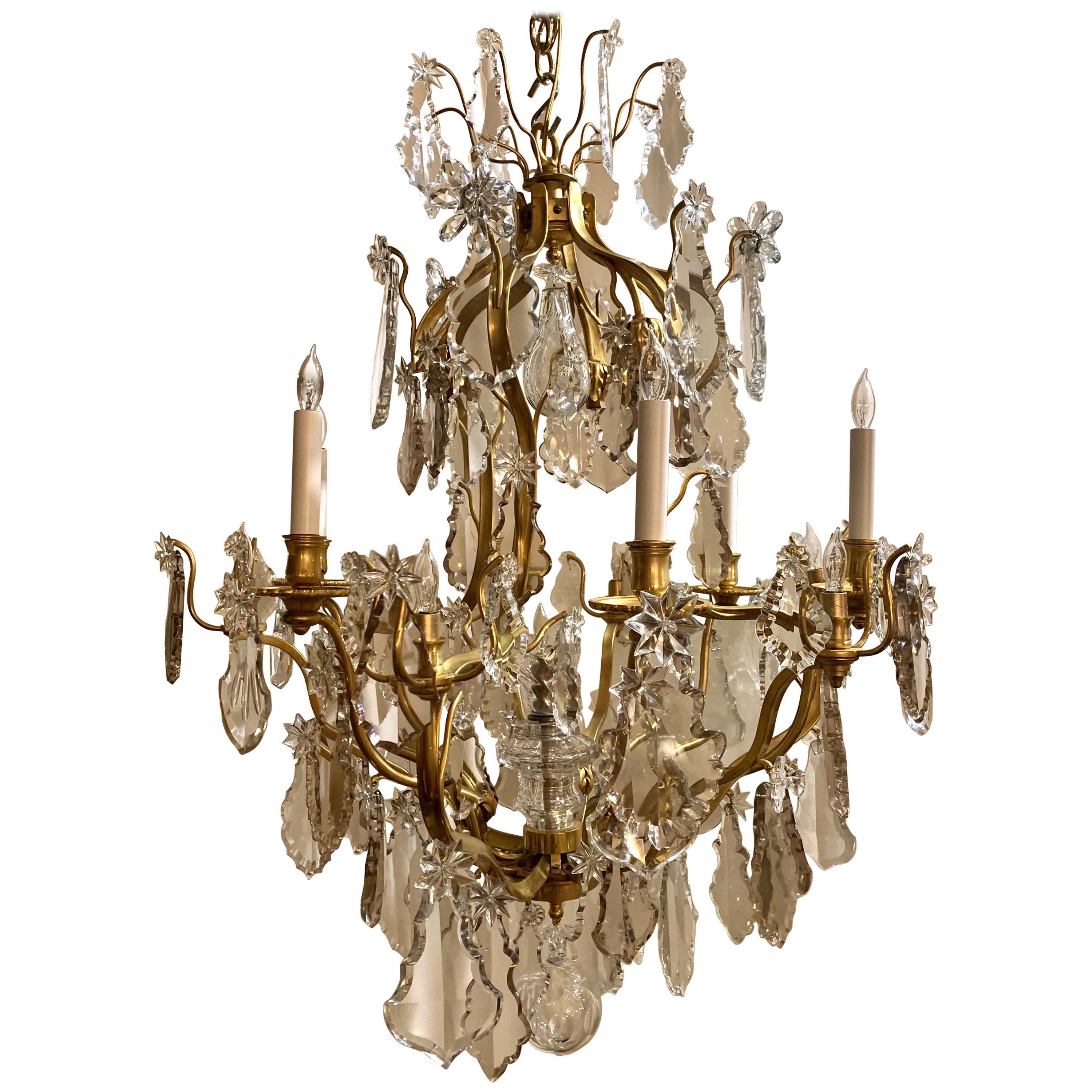 Antique French Baccarat Crystal Chandelier