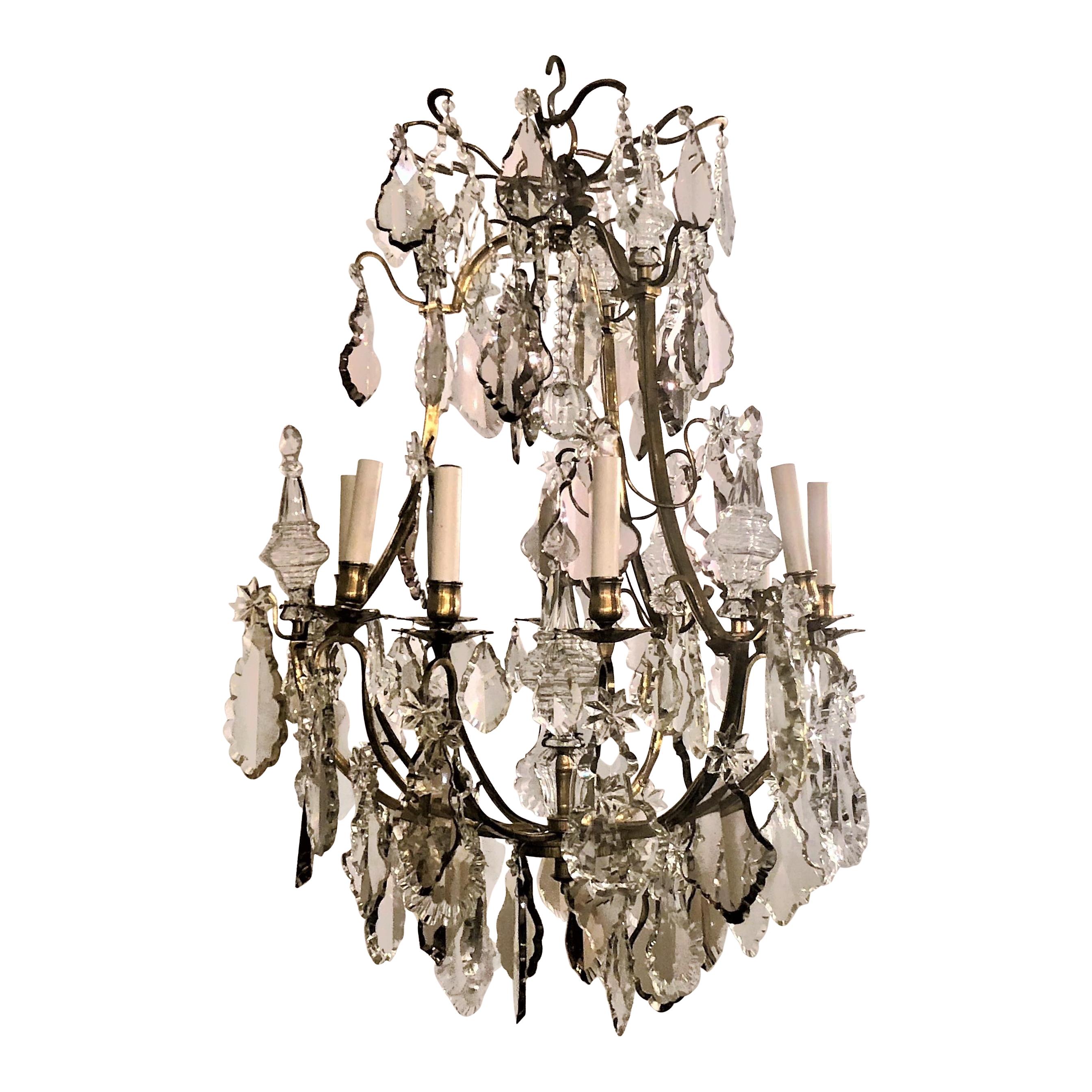 Antique French Baccarat Crystal Chandelier For Sale