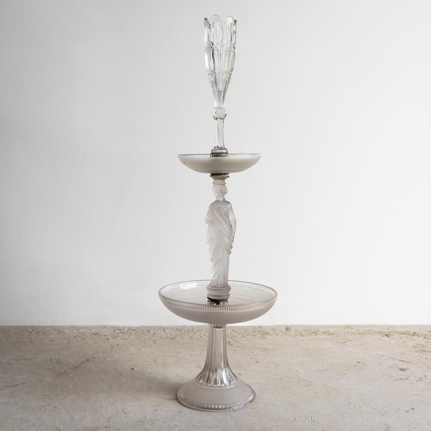 Antique French Baccarat Glass Epergne Table Centrepiece, 19th Century For Sale 6