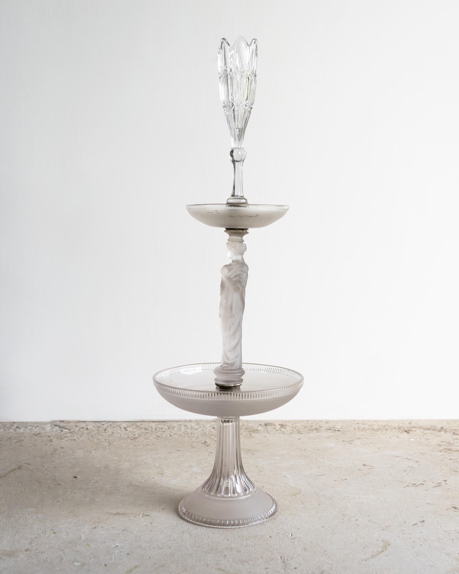 Antique French Baccarat Glass Epergne Table Centrepiece, 19th Century For Sale 7