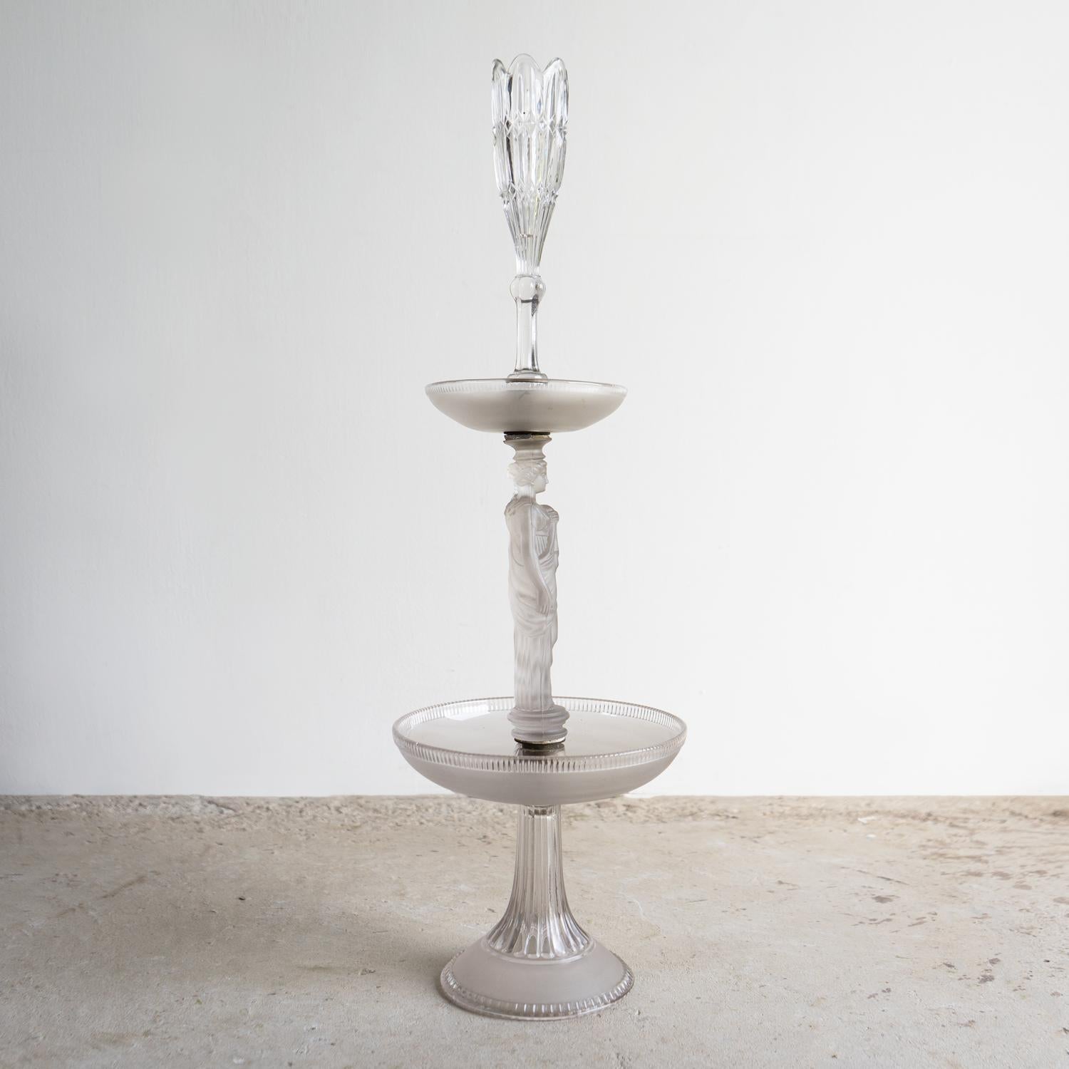 Antique French Baccarat Glass Epergne Table Centrepiece, 19th Century For Sale 8