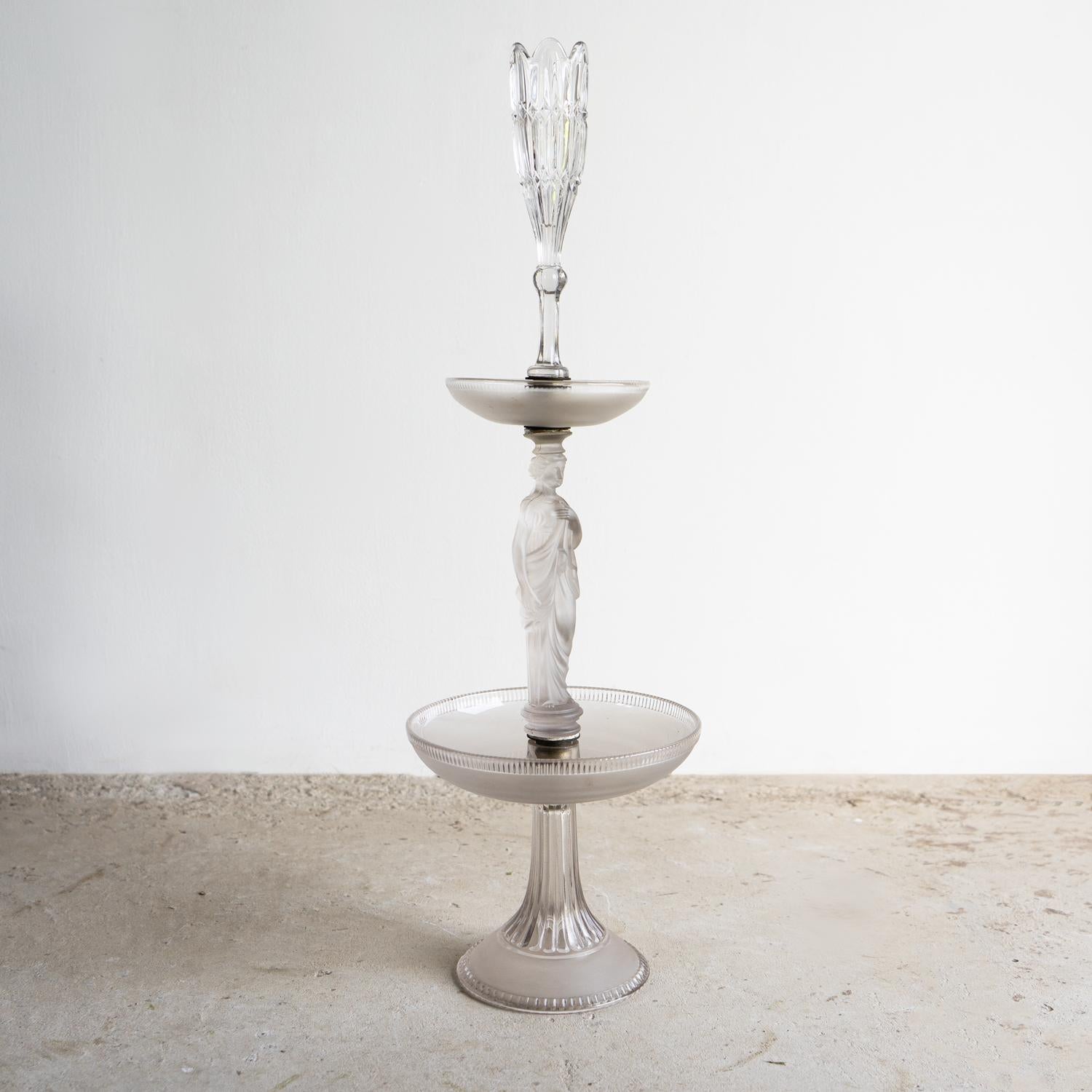 Antique French Baccarat Glass Epergne Table Centrepiece, 19th Century For Sale 9