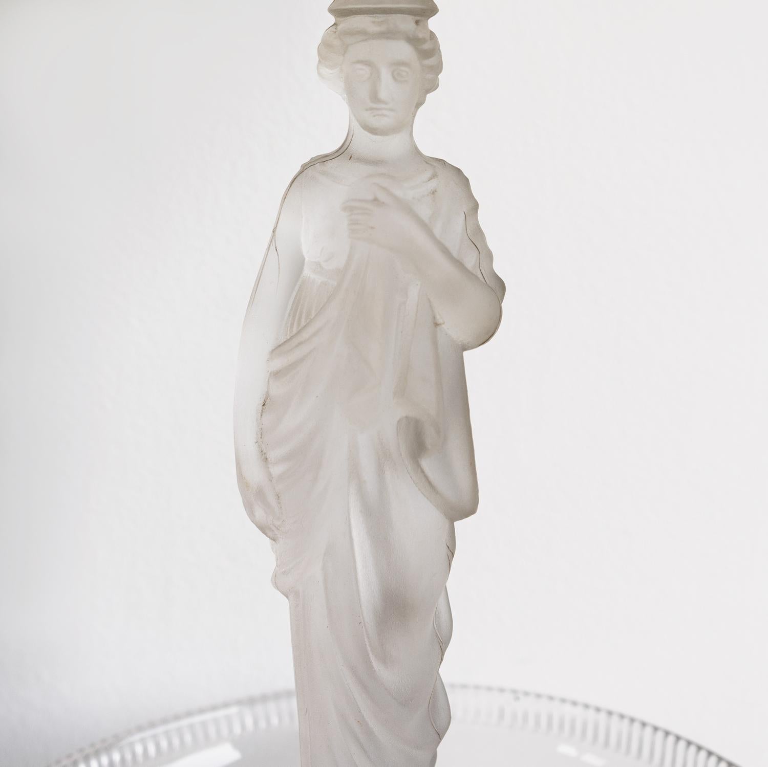 Neoclassical Antique French Baccarat Glass Epergne Table Centrepiece, 19th Century For Sale